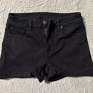 American Eagle Outfitters Women's High Waist Black Shorts